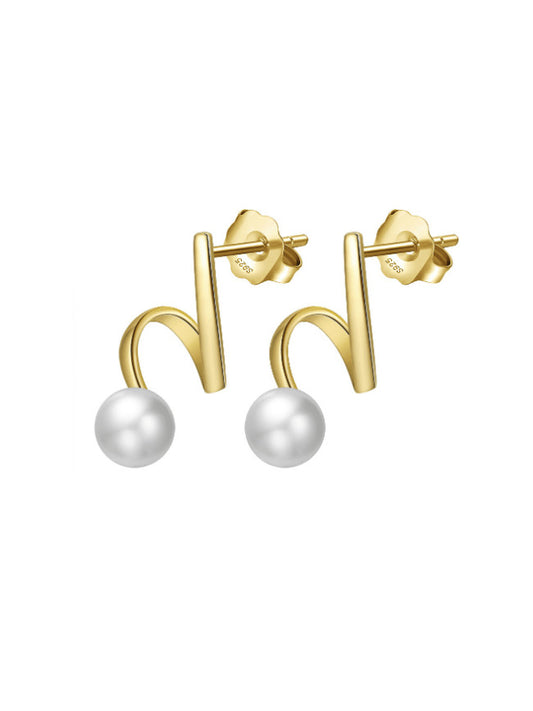 MOZA pearl minimalist stud earrings